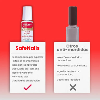 SafeNails® Treatment esmalte natural para evitar comerse las uñas y chuparse los dedos