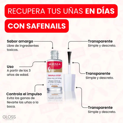 [Oferta 2X1] SafeNails® Treatment esmalte natural con sabor amargo y lleva GRATIS 3 E-Books